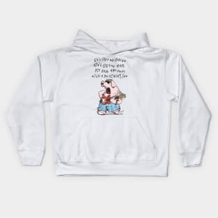 Blues Guitar Pig Kids Hoodie